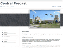 Tablet Screenshot of centralprecastokc.com